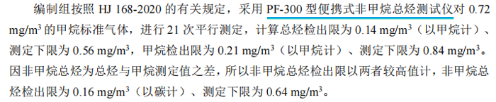 《固定污染源廢氣總烴、甲烷和非甲烷總烴的測(cè)定便攜式催化氧化-氫火焰離子化檢測(cè)器法》